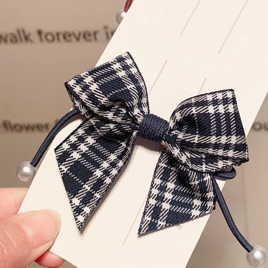 Ikat Rambut Model Pita Kuncir Rambut Korea Aksesoris Rambut Wanita Ribbon Hair Tie Hair Ropes AEF-2-IRP (AEF-2)-NAVY