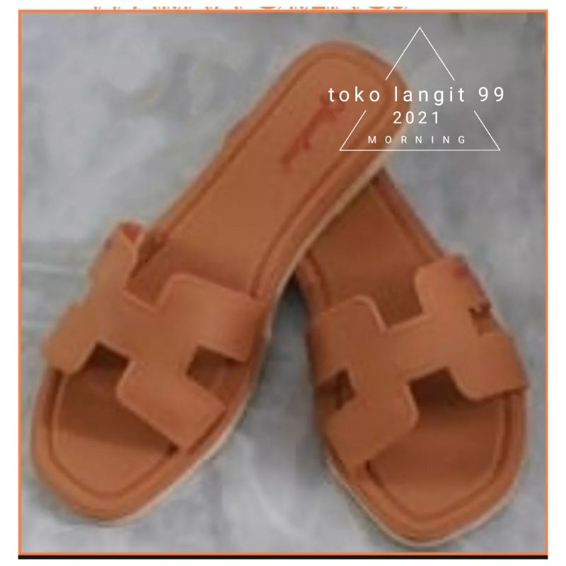 Sandal Karet Jelly Wanita Sandal Empuk Sandal Flat Wanita Murah Sandal Wanita Import