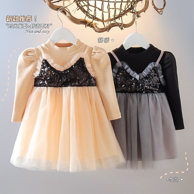 HappyOliver DRESS SENNA SQUIN EBV Baju Dress Anak Perempuan Import