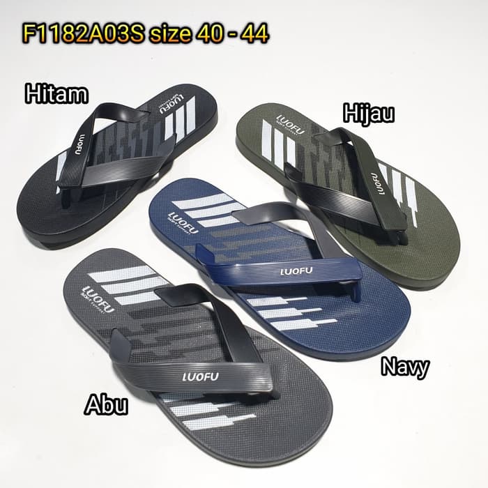 jelly sandal jepit cowok karet luofu sendal pria import