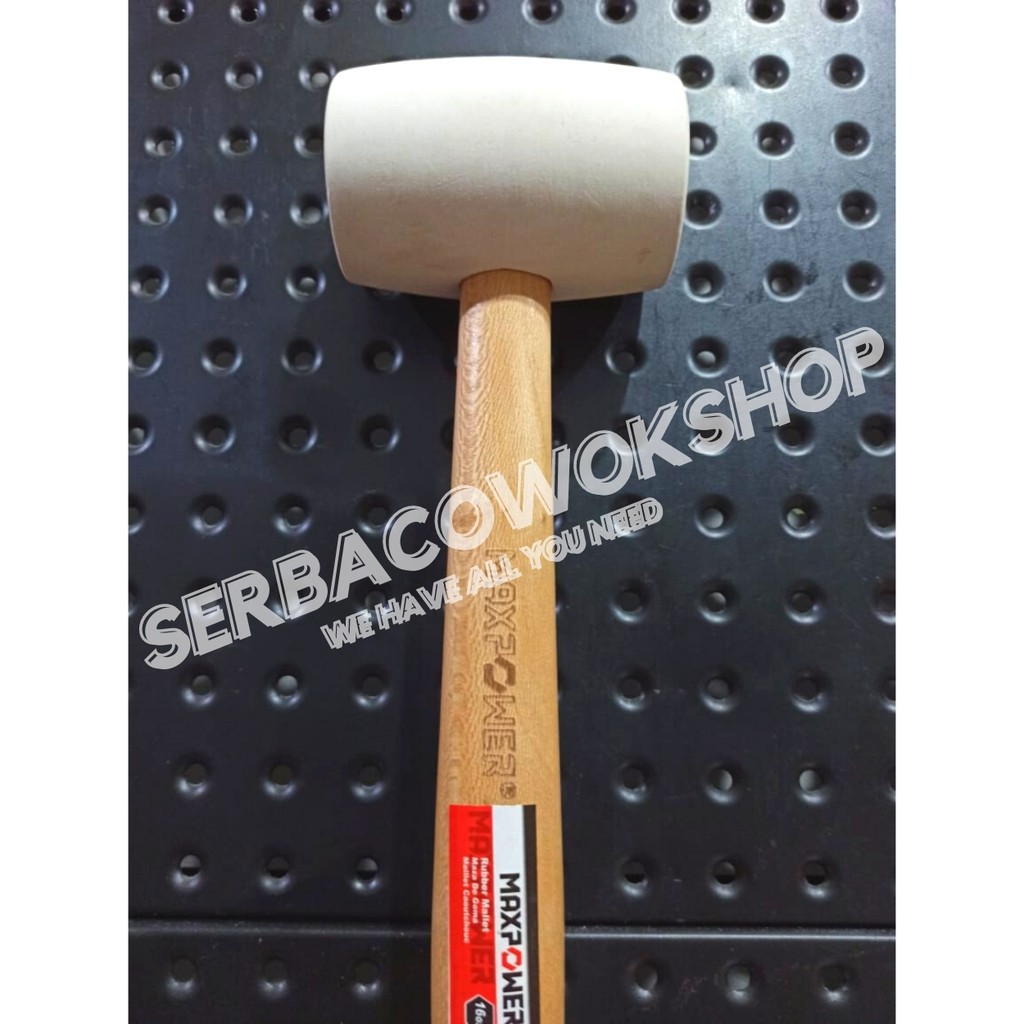 MAXPOWER Palu Karet 16 Oz Gagang Kayu - Rubber Hammer Wooden Handle Termurah Berkualitas