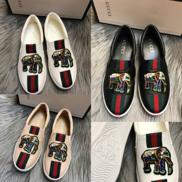 SEPATU WANITA GUCCI SLIP ON GAJAH/ GUCCI SNEAKER GAJAH