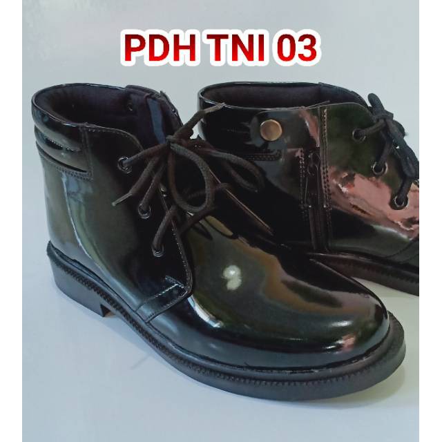 TSK Sepatu PDH TNI 03 KILAP TALI HIDUP (Anti Semir)