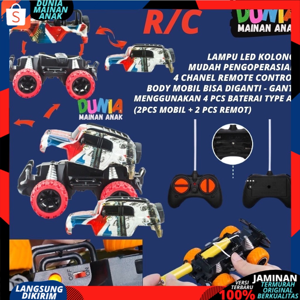 Mobil Remote Control Offroad Mini CAr Model Unik Rc Car Jeep Suv Mainan Anak Laki laki