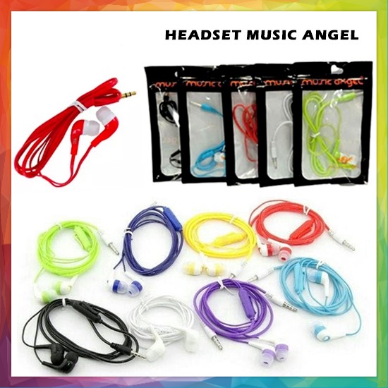 Headset handsfree hf music angel / headset murah / headset mp3