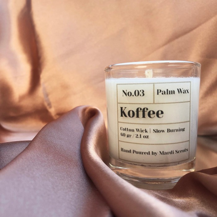 MARDI PALM CANDLE 60GR - 03 KOFFEE