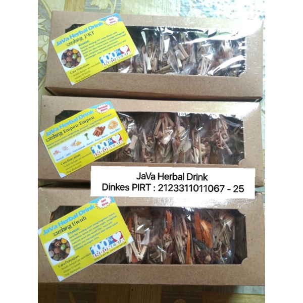 Java Herbal Drink Minuman Kesehatan Tradisional Wedang Uwuh Empon2 Komplit Boxpouch Isi 10 Pcs 4416