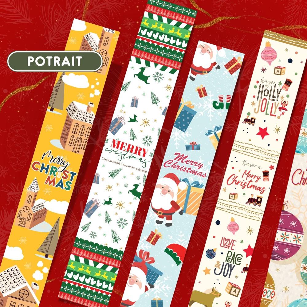 

[SKU : RKK0Z] Paper Belt christmas label toples potrait atau landscape dan dus READY STOCK