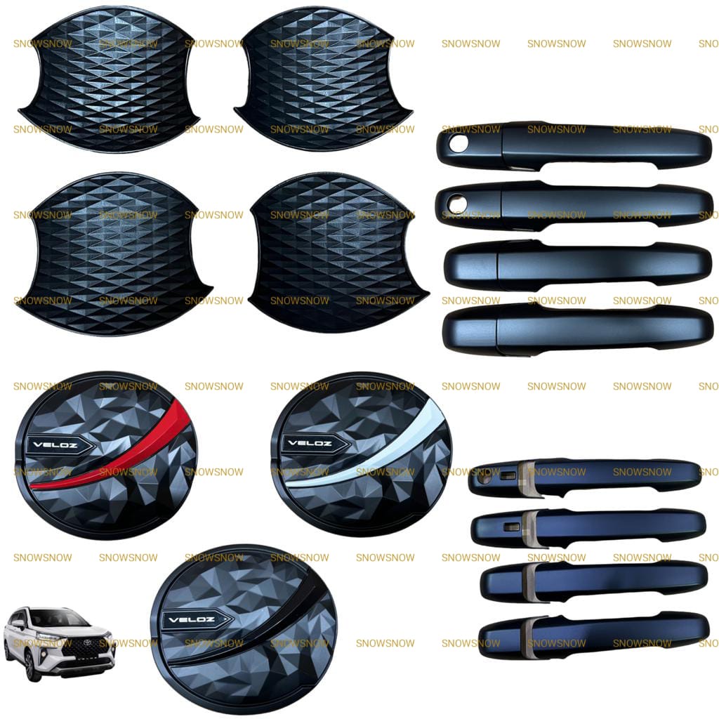 Paket Outer Handle Tank Cover Avanza Xenia Veloz 2021 2022 UP Sporty Hitam
