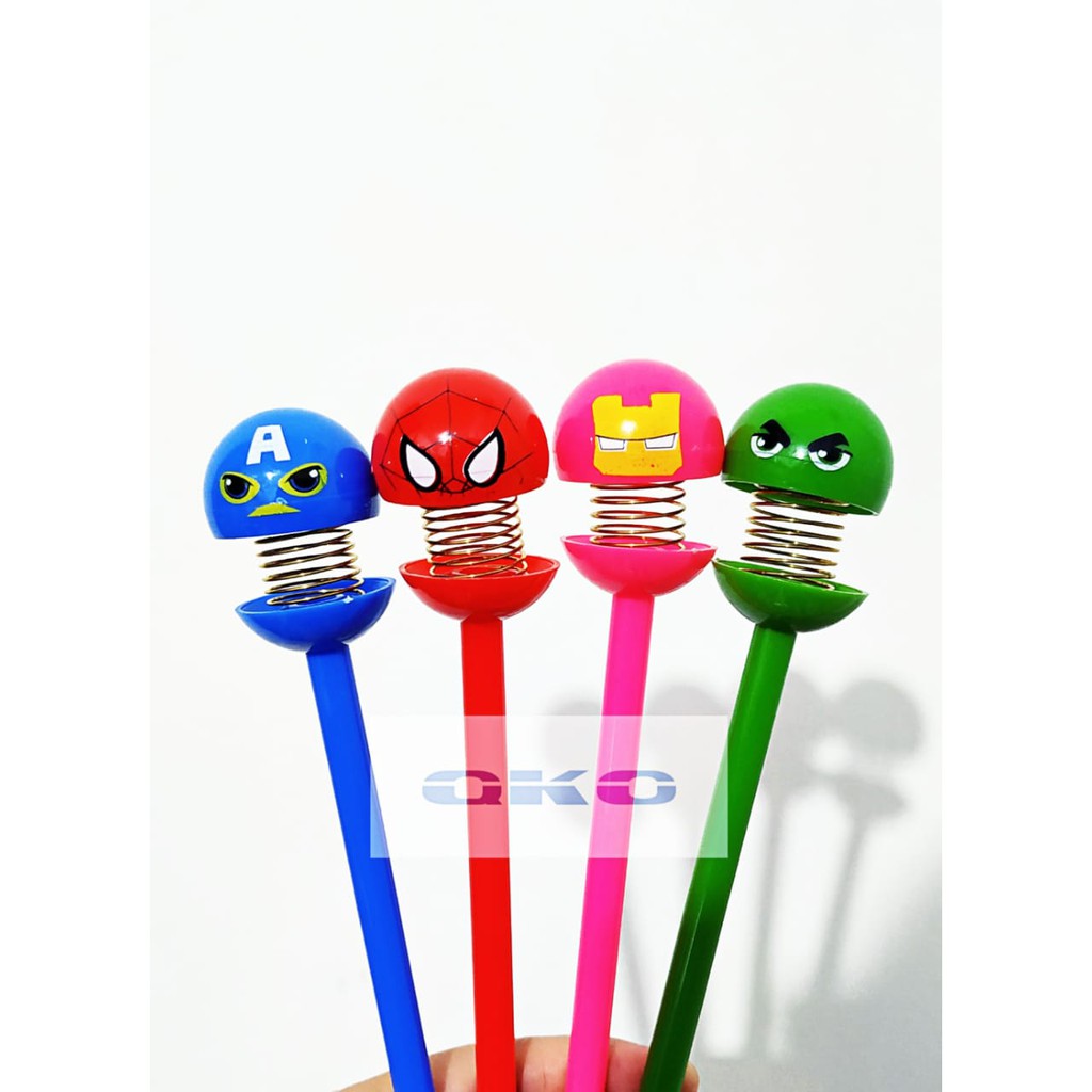 

Pen Gel Bentuk Spring / Per Super Hero 00780 1Pcs