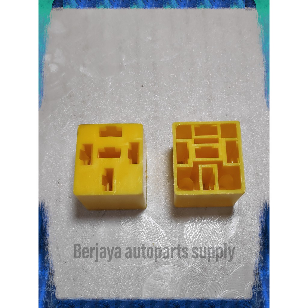 Rumah Socket Relay Kosong Kaki Pin 4 / 5 Kuning