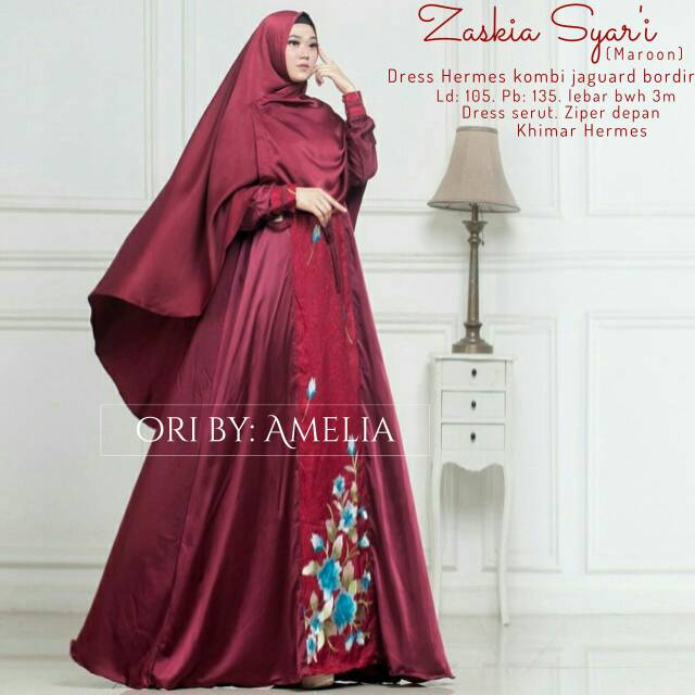 Set gamis ZASKIA SYAR'I by Amelia