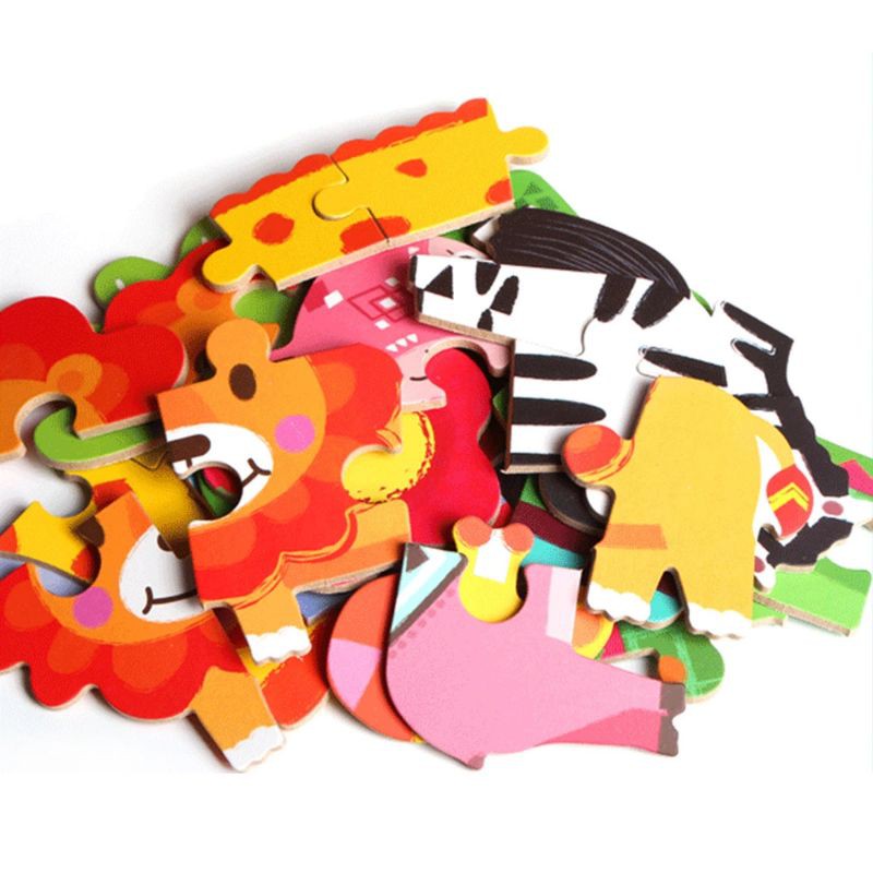 My First Puzzle Animal Mainan Anak Puzzle Kayu Puzzle Anak Mainan Montessori Wooden Puzzle