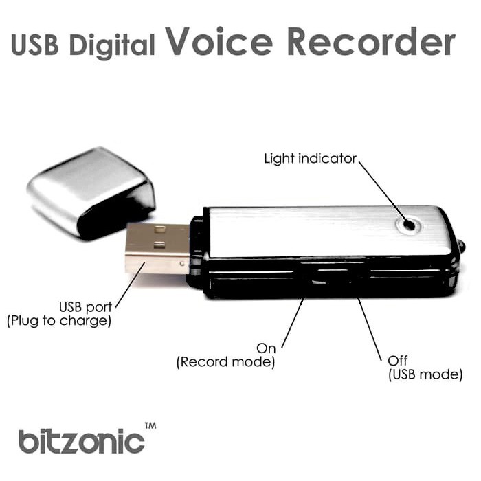 Alat Perekam Suara Mini Tersembunyi Alat Penyadap Sadap Suara Voice Recorder Flasdisk 8gb ORI JS63