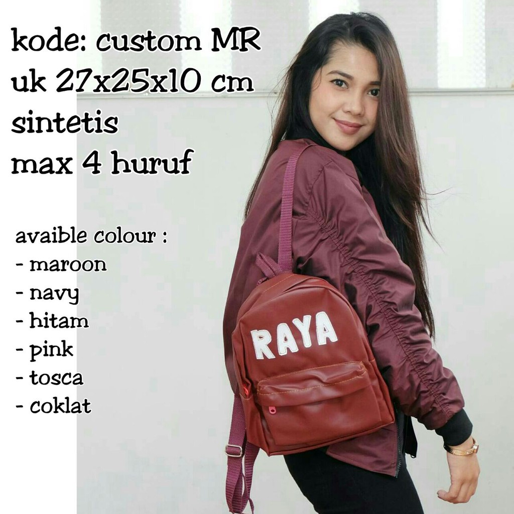 Mini Ransel Custom Nama (MR Custom) ( COD BAYAR DITEMPAT )