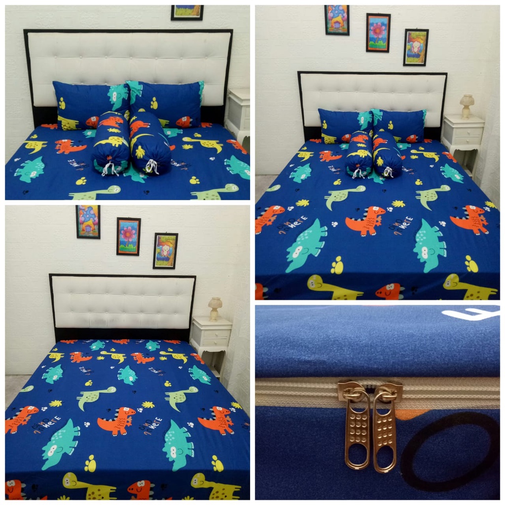 sprei homemade sprei dinosaurus, Sprei resleteng motif Dino Junele
