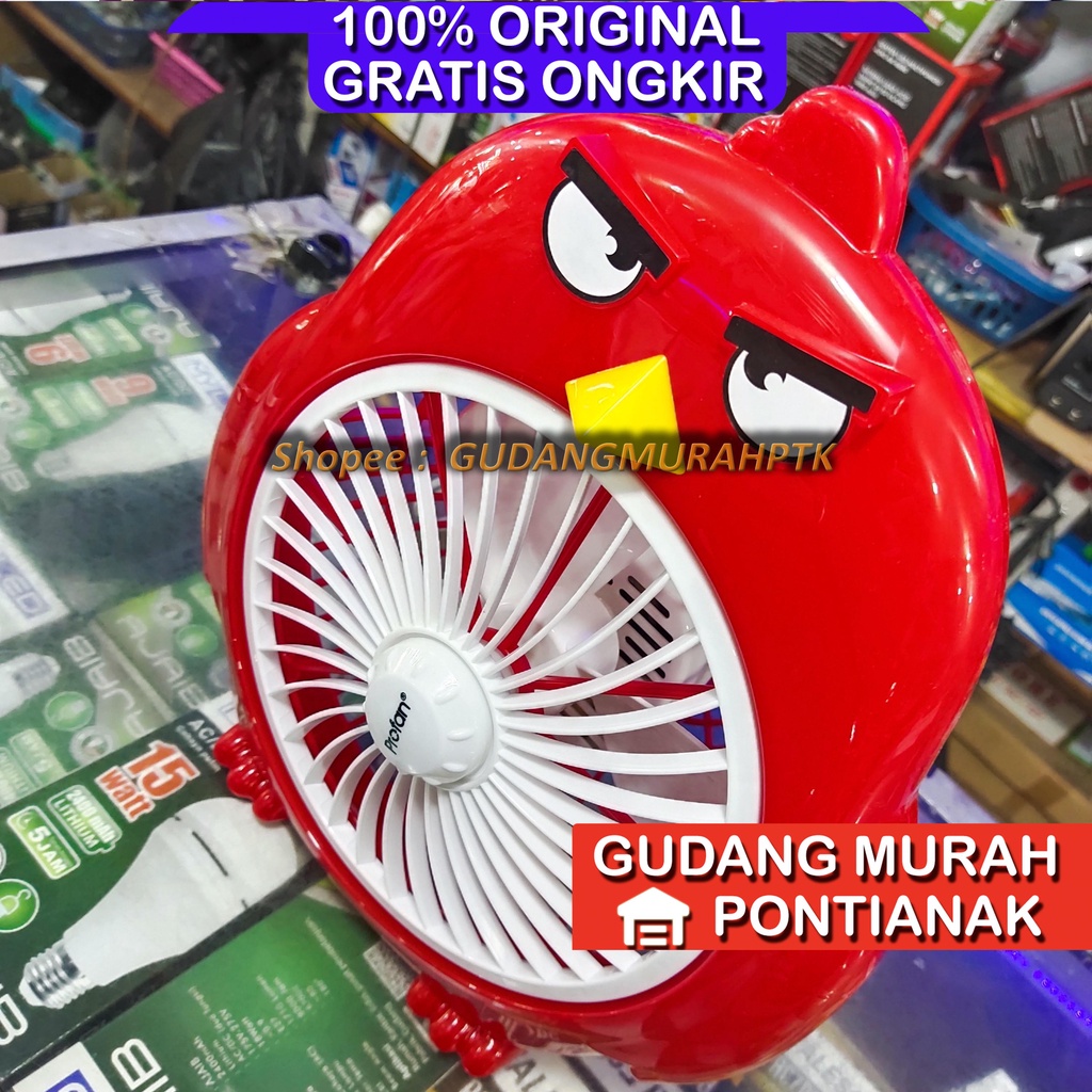 Kipas angin meja karakter / Kipas angin karakter Angry Bird / Kipas angin Angry Bird box fan merah