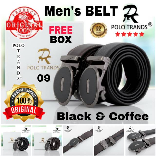 Polo Trands 09 MEN BELT/GESPER/TALI/IKAT PINGGANG KULIT IMPORT PRIA/COWOK ORIGINAL BRANDED