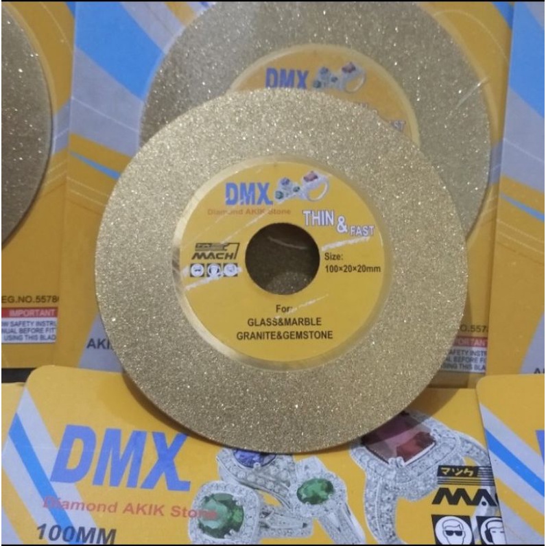 DMX GOLD Gerinda Potong Kaca Poles Kaca dan Batu Mata DIAMOND 4 " ORIGINAL