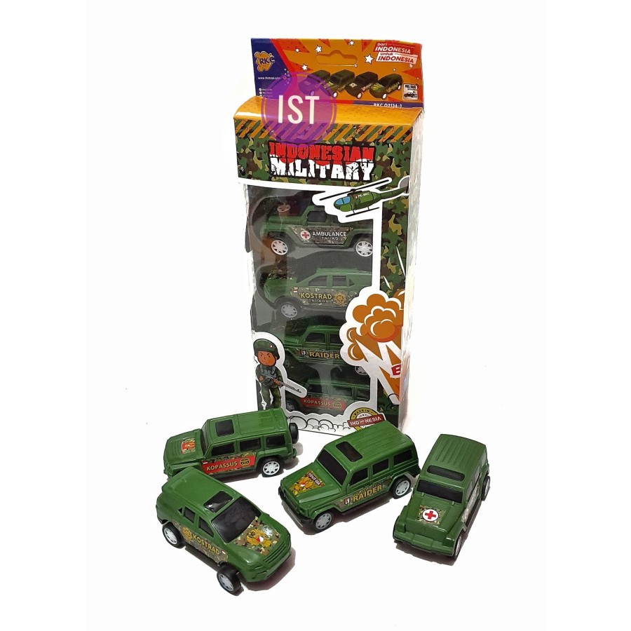 MWN.TOYS Mobil Indonesia Military 4 pcs No.RKC 02136-1