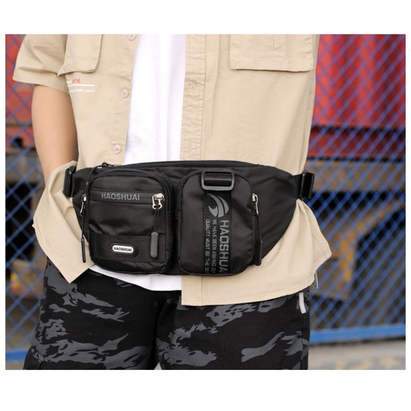 HAOSHUAI 009-1 Tas Selempang Pria Waistbag Pria Waterproof IMPORTIR BAG