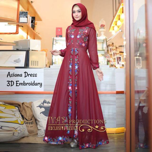GAMIS SYARI ASIANA DRESS by IVAS PRODUCTION