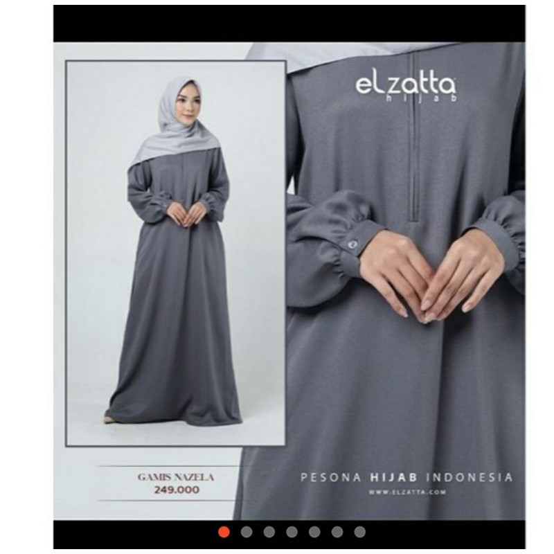elzatta Gamis dewasa-warna hitam M -gamis nazela