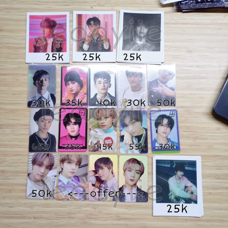 WTS PC MARK HAECHAN NCT 127 DREAM || photocard sticker holo tc glimo pola hello future favorite cafe
