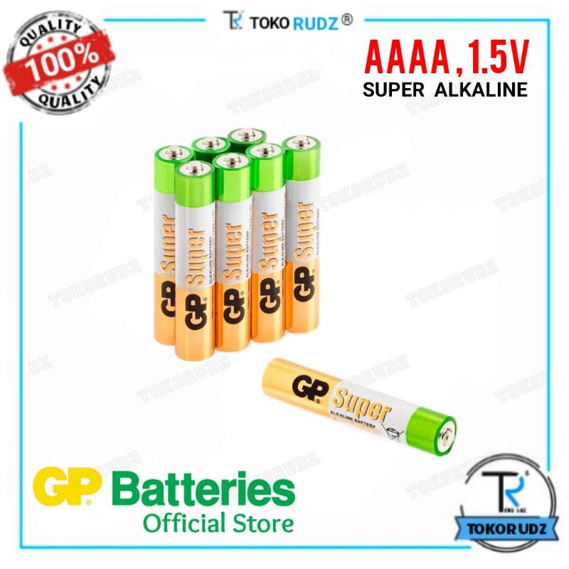 Baterai AAAA Batre A4 E96 1.5V Super Alkaline GP Original Stylus Pen isi 2 Pcs