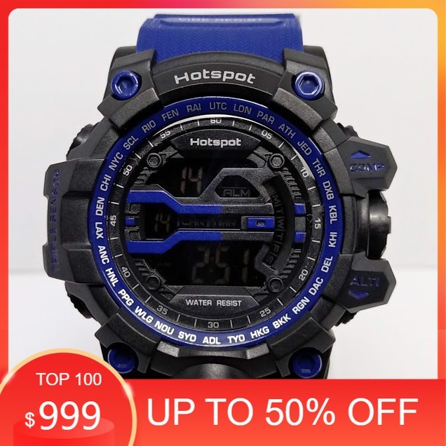 JAM TANGAN DIGITAL RPIA HOTSPOT TAHAN AIR HS02 WATERRESISTANT