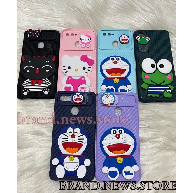 REALME 5/ 5I/ 5S/ C3/ U1/ 2 PRO/ C25Y/2/ NARZO 20/ NARZO 30A/ 8/ 8 PRO/ SOFT CASE BONEKA KARAKTER DISNEY + SLIDE CAMERA PROTECTOR