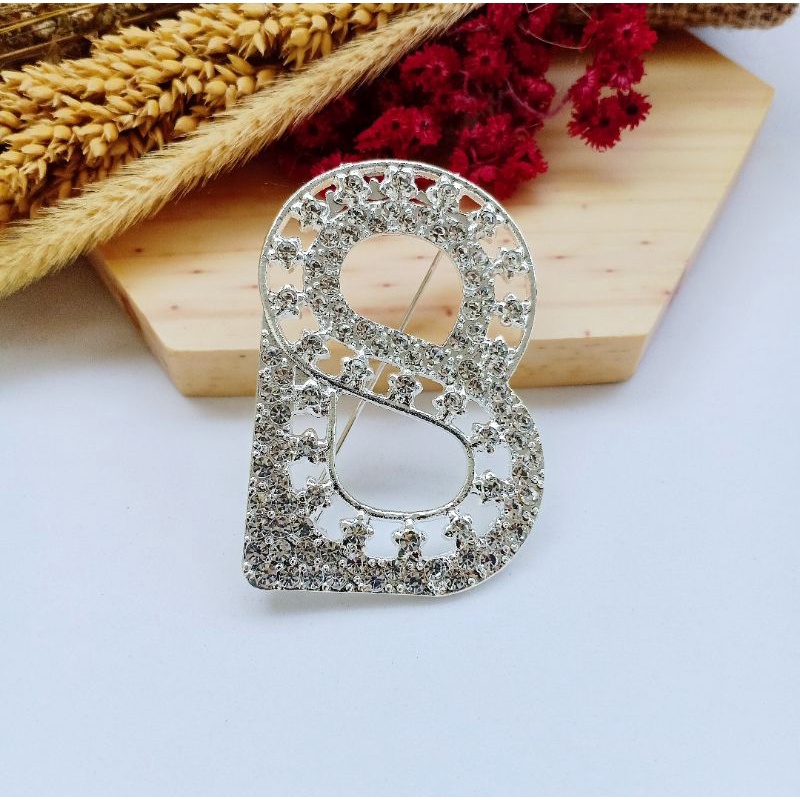Brooch Buttonscarves KW//Bros Buttonscarves Polos/Mata/Mutiara-B00-SILVER