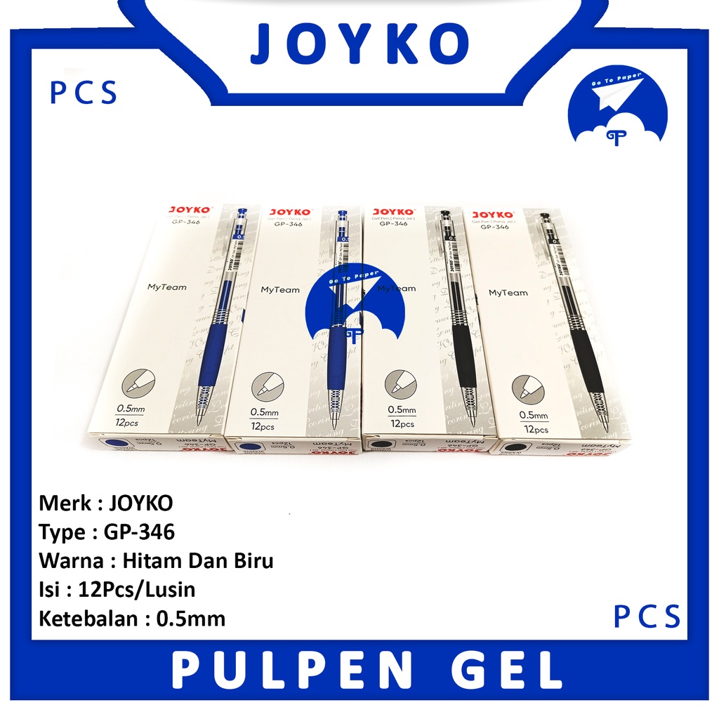 

JOYKO - Pulpen Gel Pen Retractable GP-346 0.5mm - Lusin
