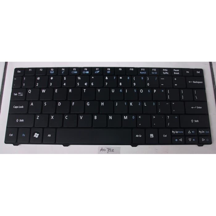 Sparepart Laptop Keyboard Acer Aspire One 722 Black Laptop Notebook