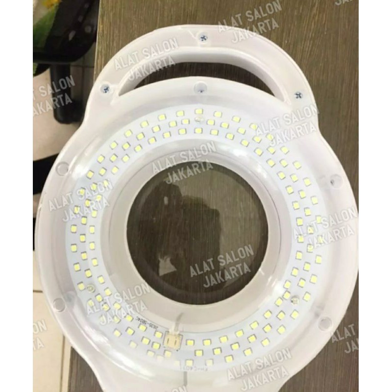 Magnifying LED lamp 12x kaca pembesar lampu facial salon Lampu facial Lampu sulam alis kaca pembesar