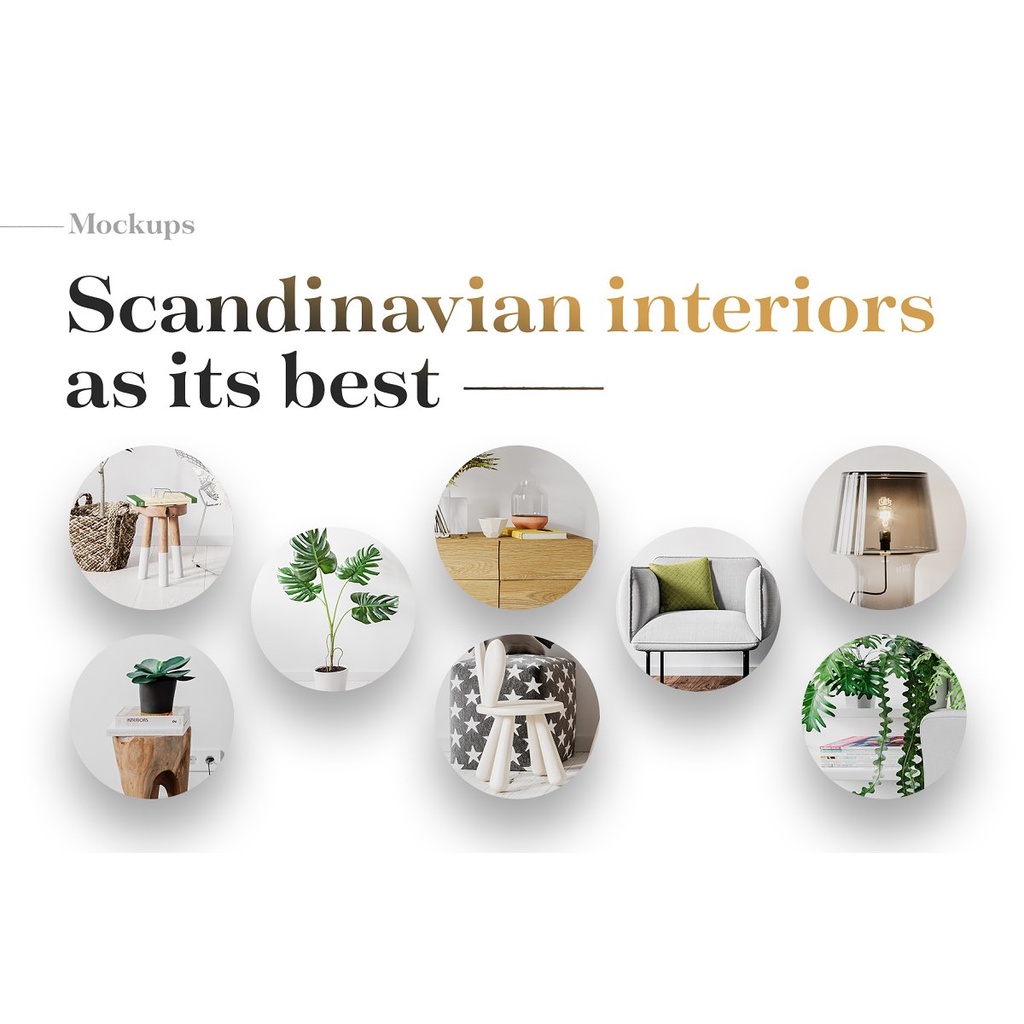 375 Mockups Scandinavian Framing - Photoshop