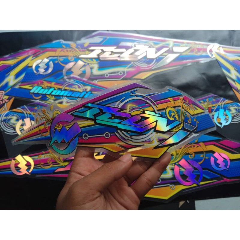 STICKER/STRIPING BEAT FI TRANSPARAN HOLOGRAM ICON I LIGHTNING