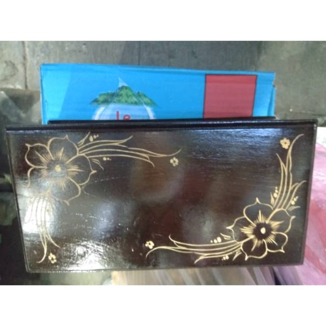 TERMURAH! KOTAK PERHIASAN TEMPAT UANG BAHAN KAYU JATI UKURAN 25 x 10 x 8 cm SOUVENIR UNIK CANTIK