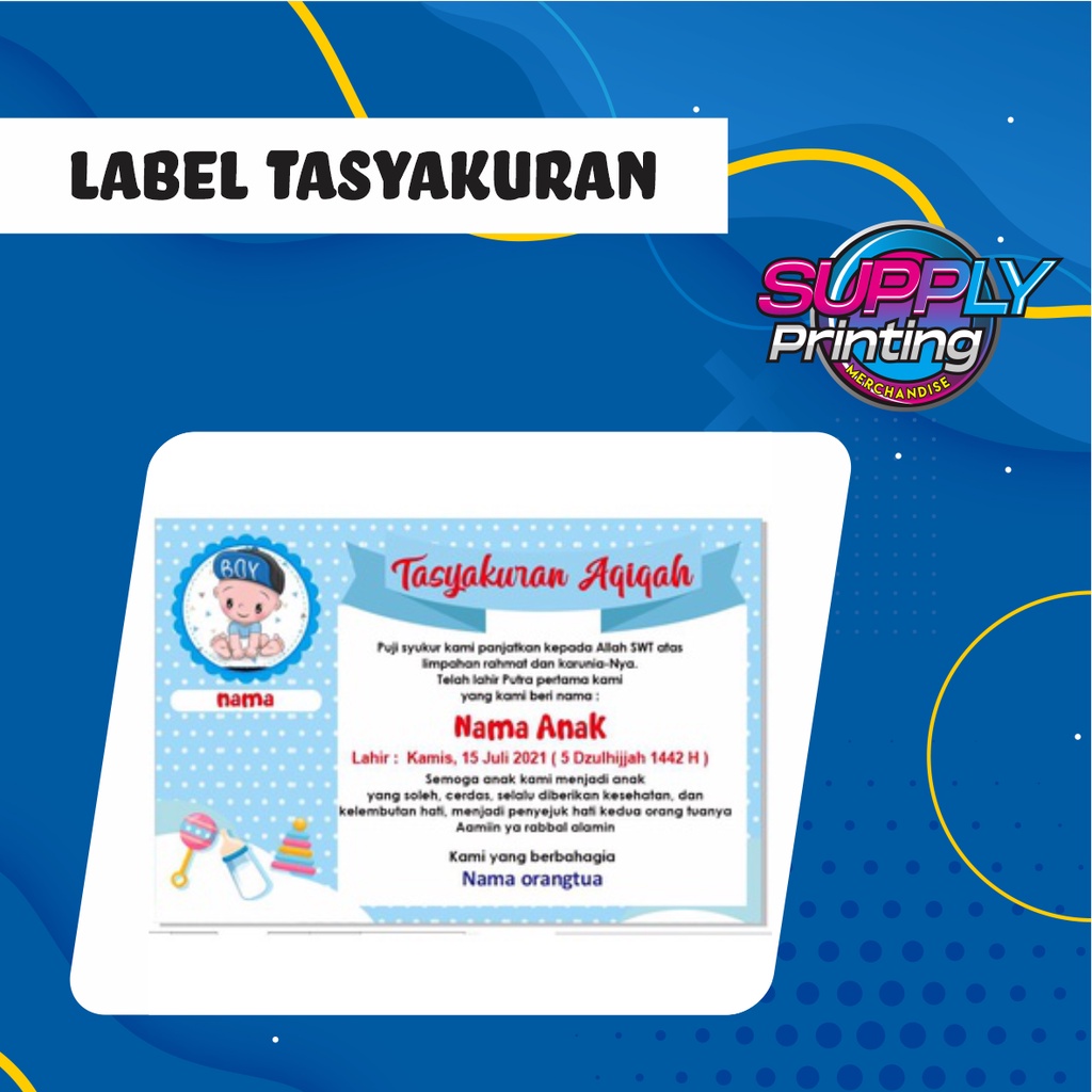 

Cetak Sticker Label Syukuran Kelahiran Aqiqah Ulang Tahun Nasi Box/ Nasi Kotak MURAH (Isi 100Pcs)