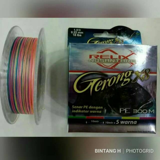 Senar PE Relix  Nusantara  Gerong X8 PE 1.5