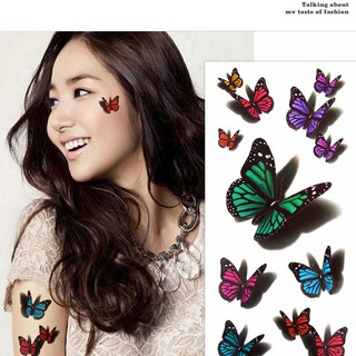36Pcs Stiker  Seni Tato Tubuh Temporer Gambar Bunga 3D 