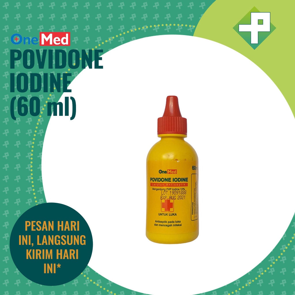 Povidone Iodine Ecodine 60 ml Onemed / Obat Merah Antiseptik 60ml