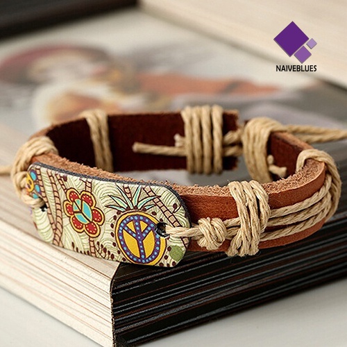 Gelang Bangle Charm Simbol Peace Infinity Gaya Punk Vintage Untuk Pria Dan Wanita