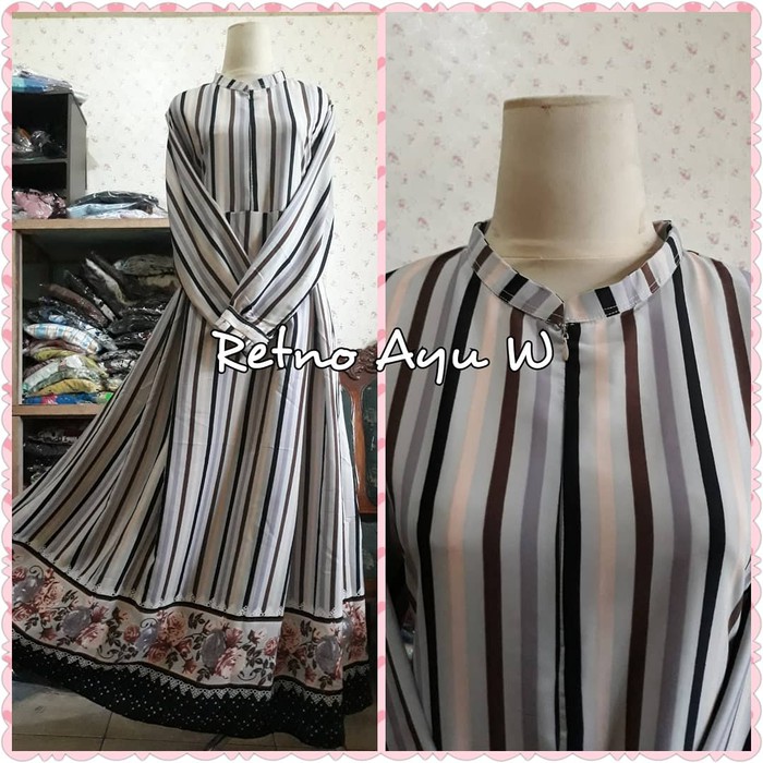 [gamis-wanita] gakis lv shabby black umbrella M.L xl