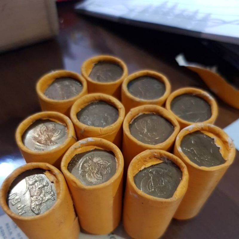 koin 50 roll kuning komodo ecer