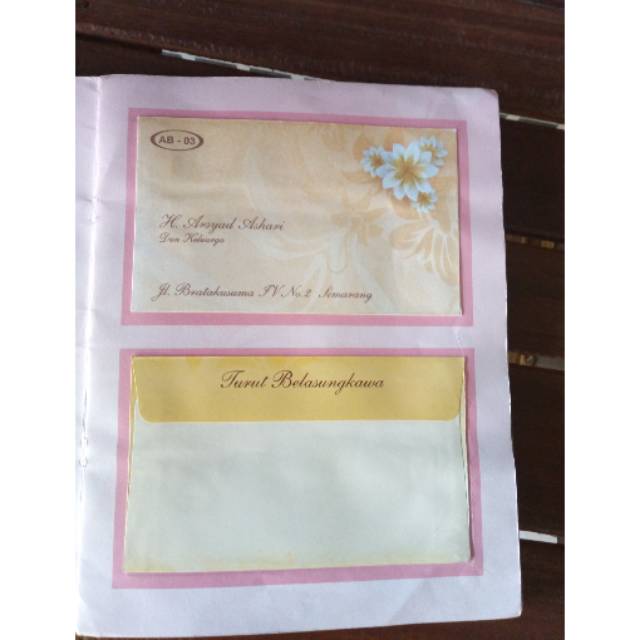 

Amplop ucapan (wedding, sumbangan) tanggung