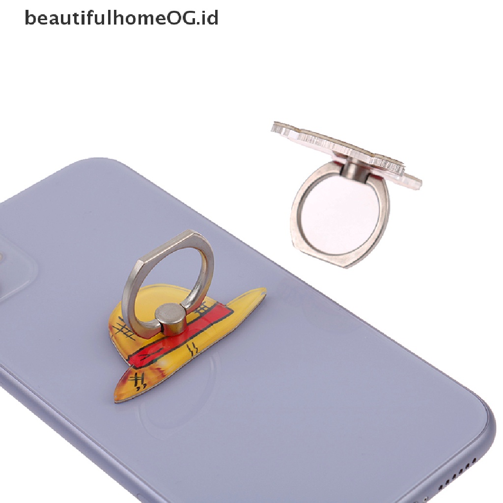 Ring Stand Holder Desain Luffy One Piece Bahan Akrilik Untuk Handphone