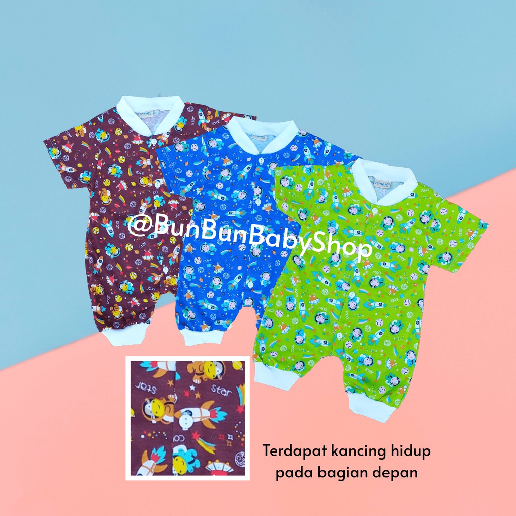 Jumpsuit Unisex Jumper Bayi Baju Perlengkapan Baru Lahir Newborn Tanpa Rompi Pakaian Pendek Lucu