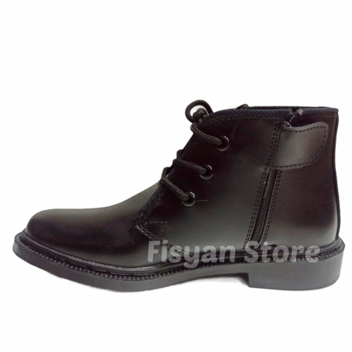 Sepatu PDH TNI | PDH Security | PDH Satpam Tali dan Sleting Hitam Doff