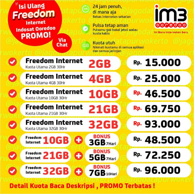 Kuota Internet Indosat Ooredoo